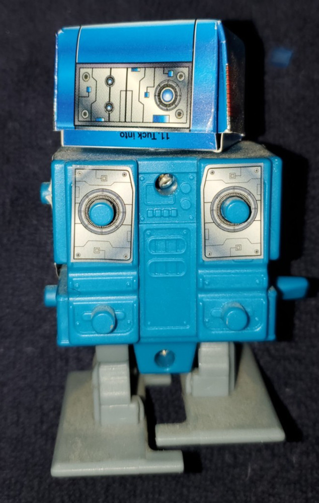 ClassicPLASTIC CARDBOARD ROBOT - 3.5" Wind-Up Toy (KR)