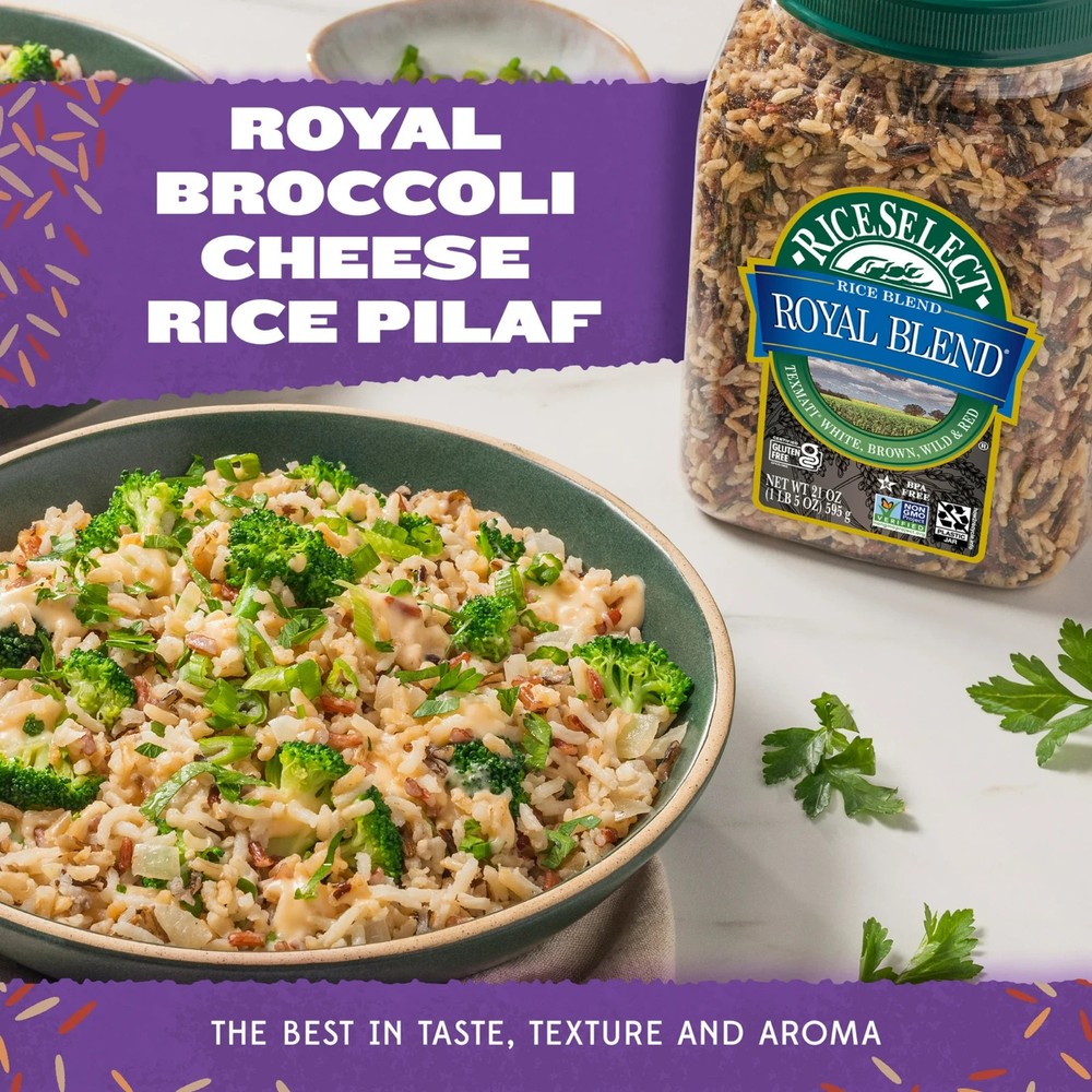 RiceSelect Royal Blend Rice, Texmati Rice Blend, 21 oz Jar