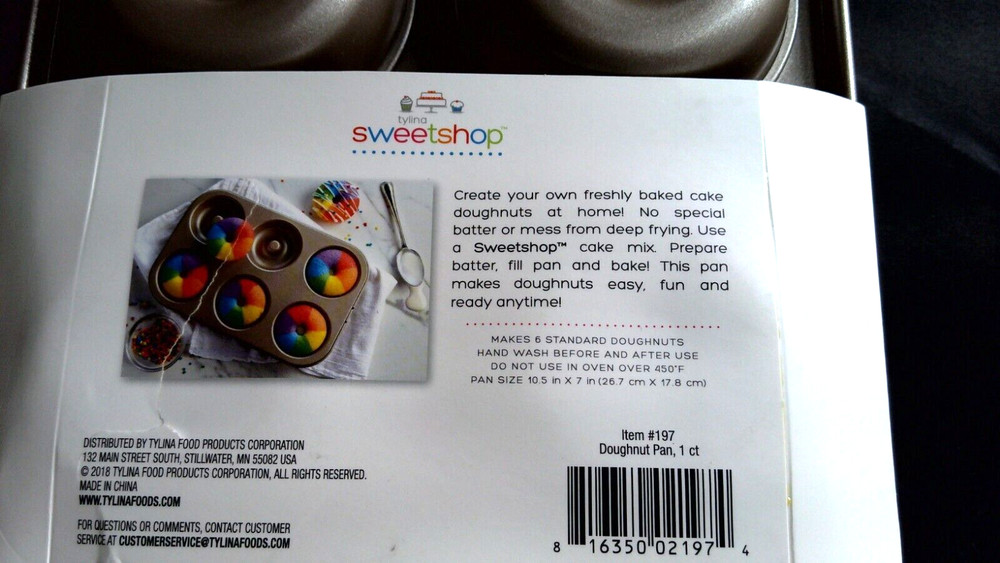 Tylina Sweetshop Doughnut Pan Makes 6 Doughnuts
