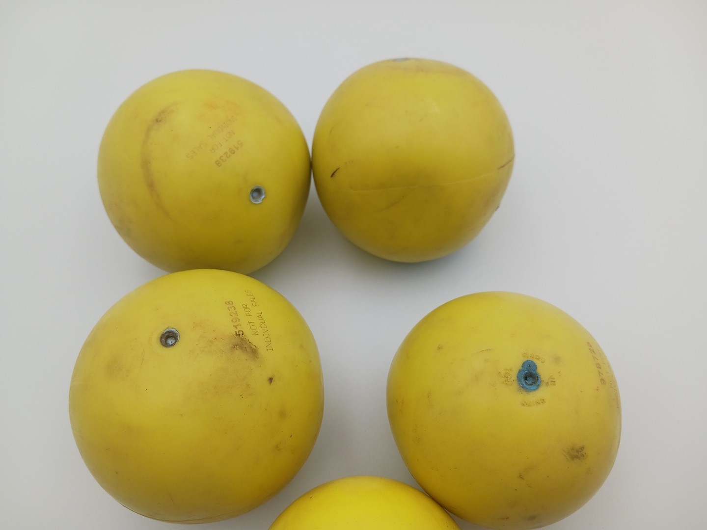 Lot of 5 Total Control Balls Baseball Weighted Balls 3-82 1-74 1-Powernet Ball