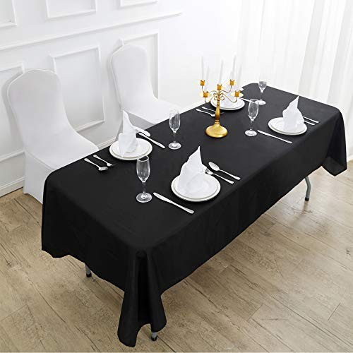 Rectangle Tablecloth 60x102 inch Washable 6pack 60"x102"(Rectangle) Black