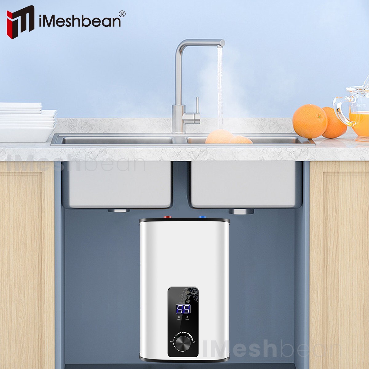 110V Mini Hot 10L Electric Tank Water Heater Kitchen Bathroom Home 95°F-167°F US