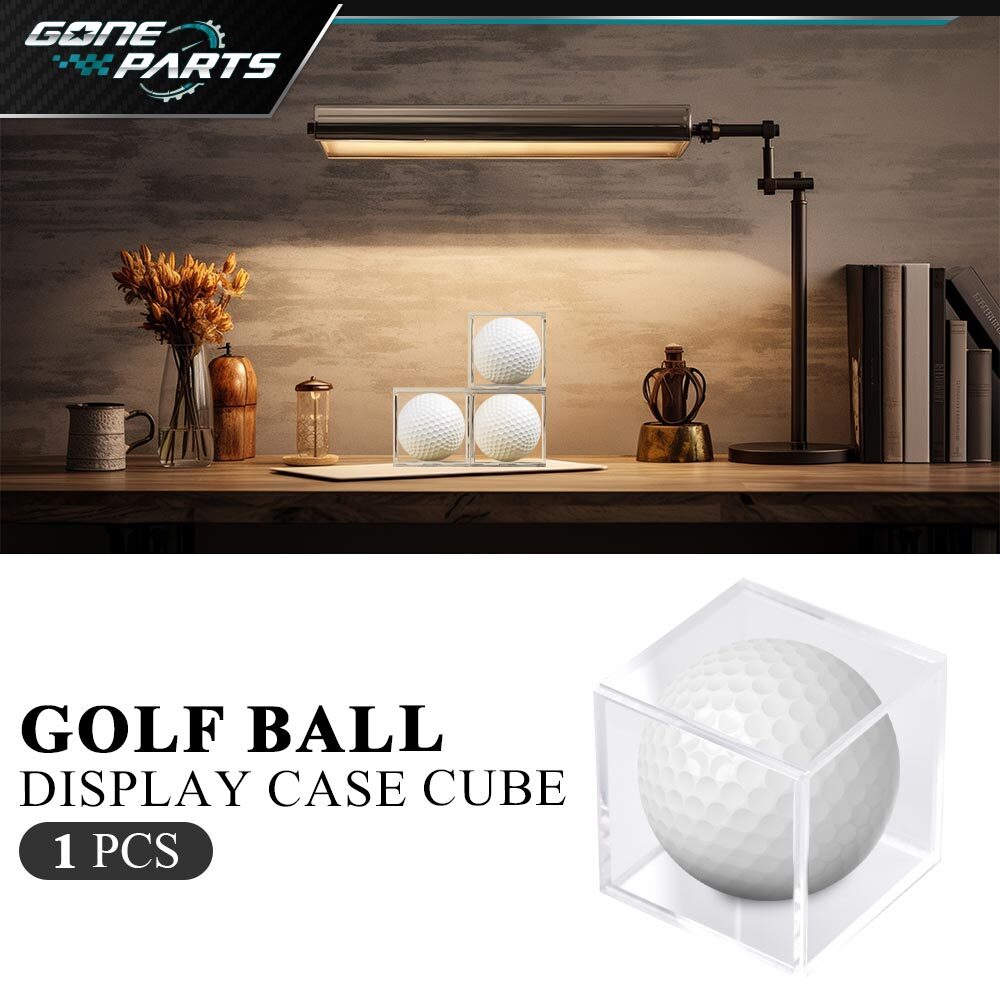 Golf Ball Display Plastic Clear Case Cube Square Stackable Holder Autograph