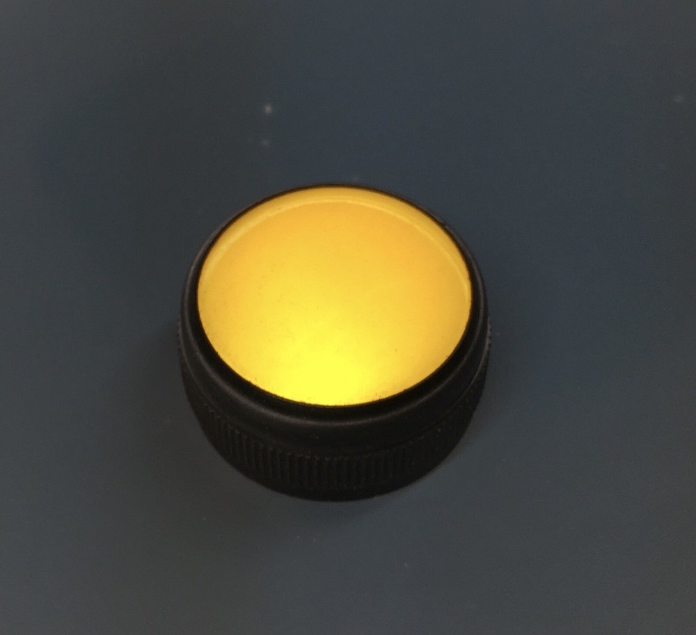 1" Screw On Lens Light Indicator Panel Mount / Dialco? Amber Orange