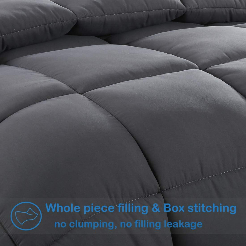 Queen Size down Alternative Comforter - Quilted Duvet Insert for All Seasons, So