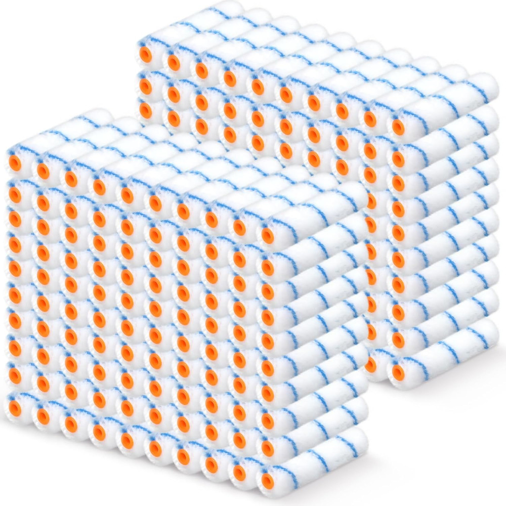 150 Pcs 6" X 1/2" Paint Roller High Density Microfiber Refills Mini Covers Paint