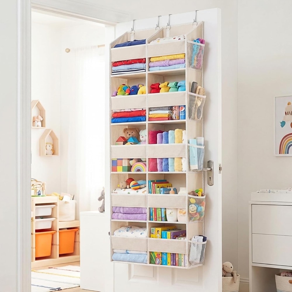 Space-Saving 5-Tier Door Organizer with 80 lbs Capacity - Versatile Storage