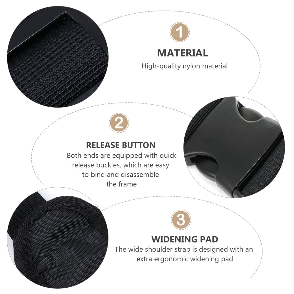 Nylon Adjustable Shoulder Strap for Scooter Carrying with Quick Release Buckles