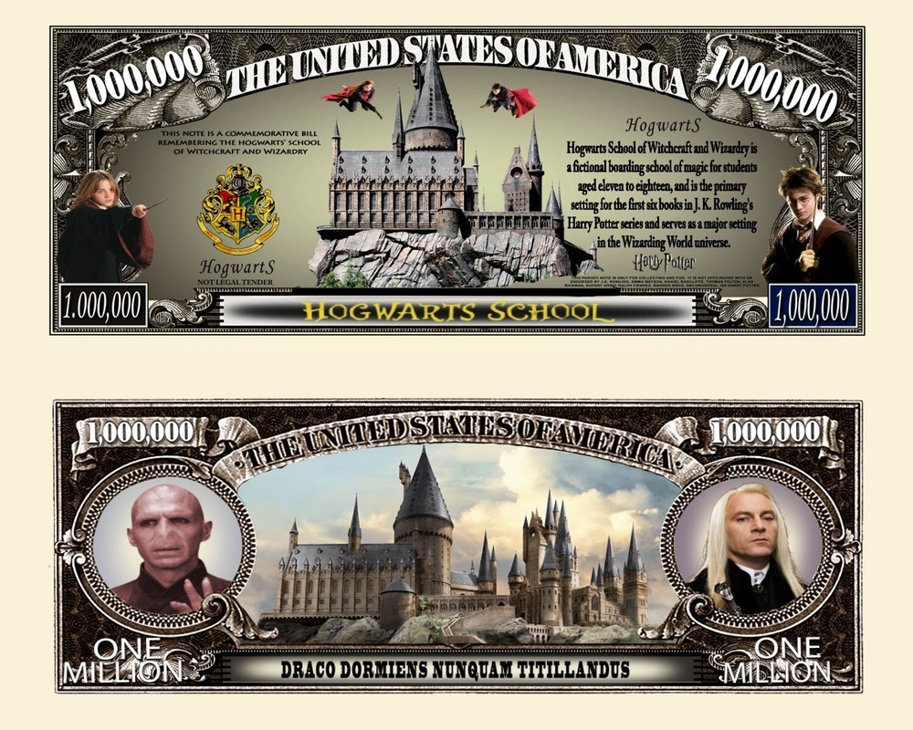 OUR HOGWART'S SCHOOL NOVELTY NOTE AND BILL  (2 Each)