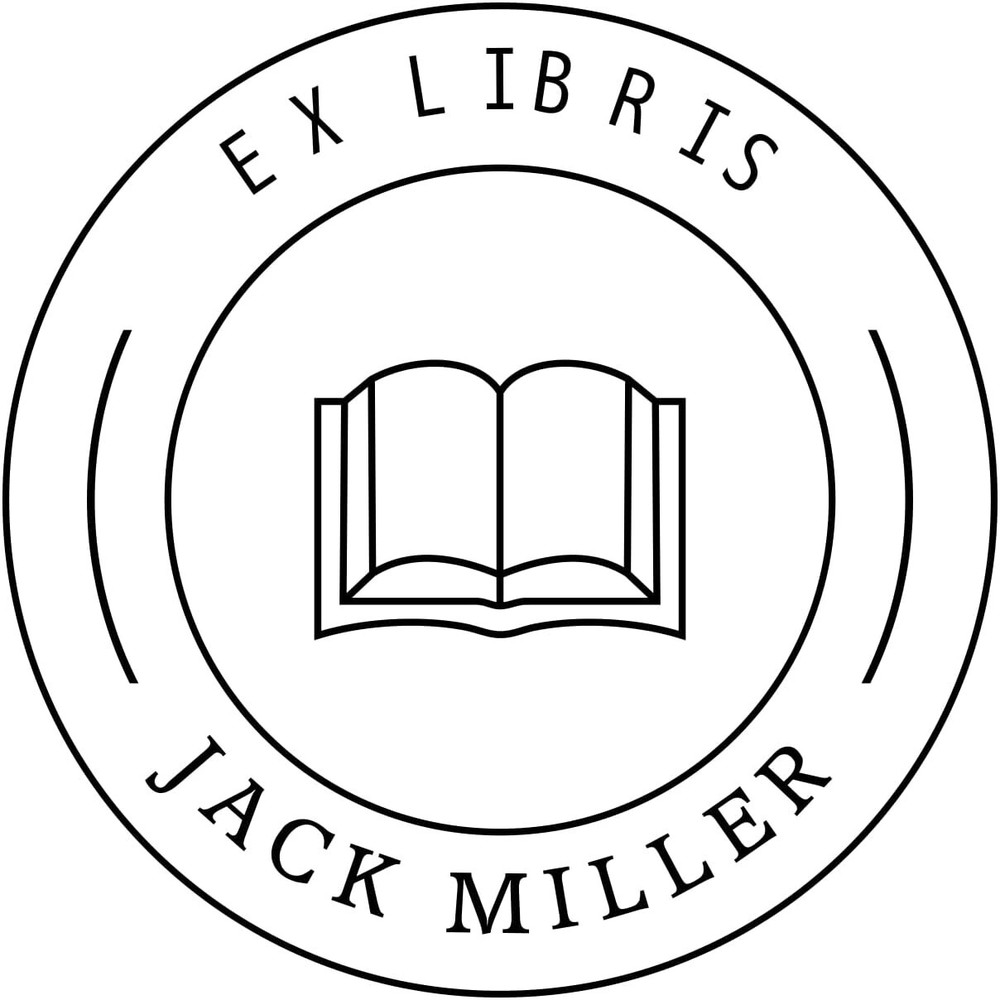 Custom Ex Libris Embosser: Personal Library Mark, Book Lover's - size 1.625"