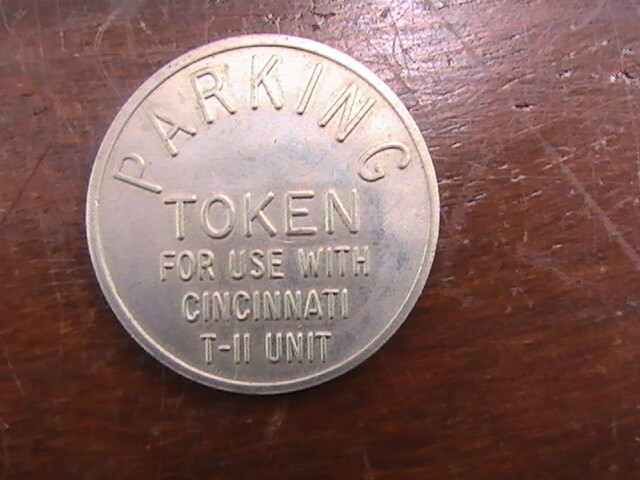TOKEN CINCINNATI PARKING CONTROL USE WITH T-11 UNIT