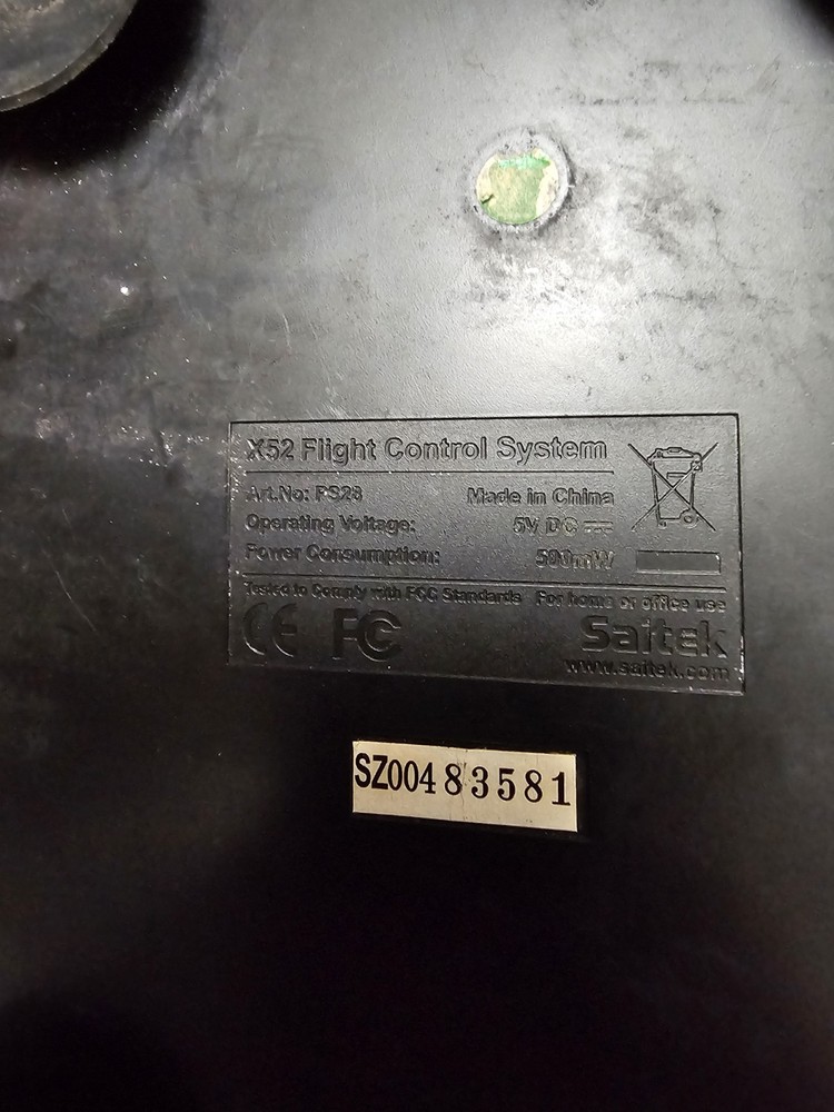 Logitech G Saitek X52 Pro Flight Control System Simulator Joystick Only