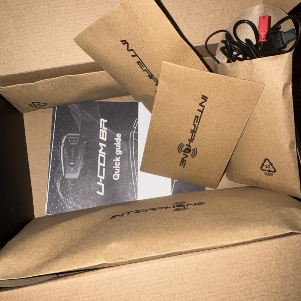 Interphone U-COM 8R Mesh 2.0 Motorcycle Bluetooth Intercom Headset (Single Pack)