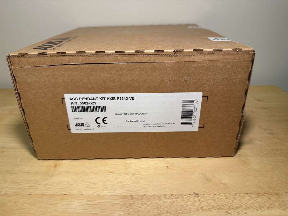 Axis 5502-321 P3343-VE Fixed Dome Network Camera Pendant Kit - White - OPEN BOX