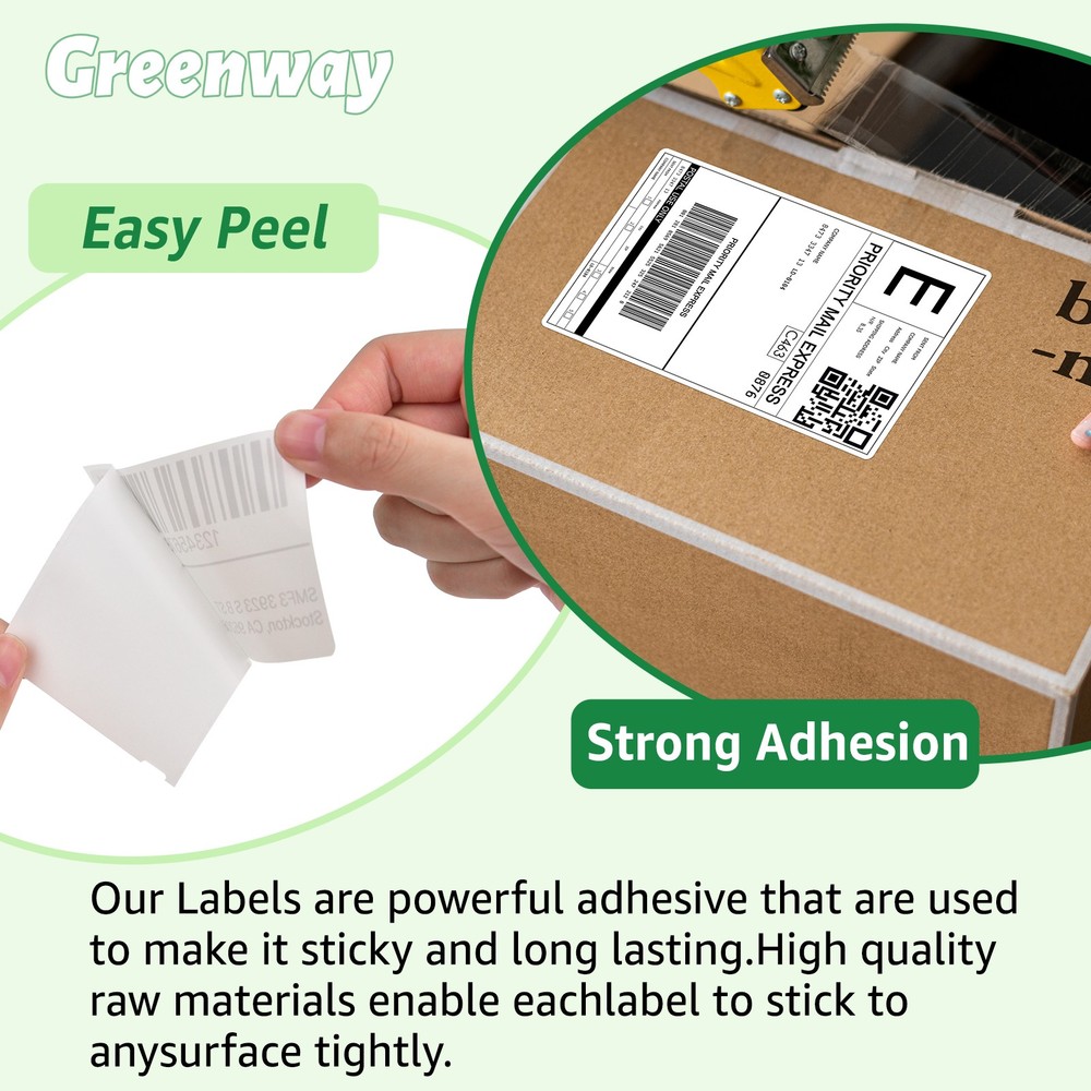 4" x 2" Barcode Shipping for Zebra Printer Premium Adhesive 15Rolls/11250 Labels