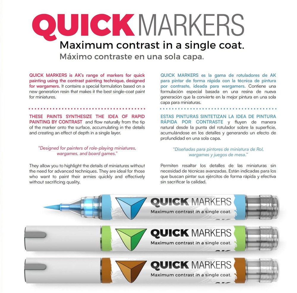 AK INTERACTIVE QUICK MARKERS FULL CHOICE! (single and sets)