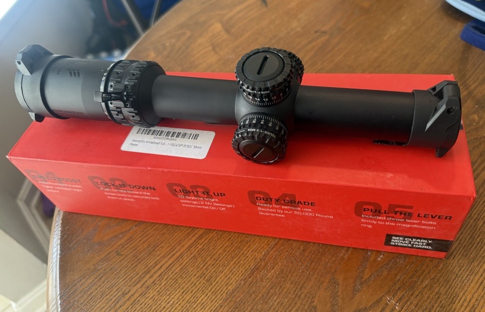 Swampfox Arrowhead 1-10 x24 SFP Scope Guerrilla Dot BDC