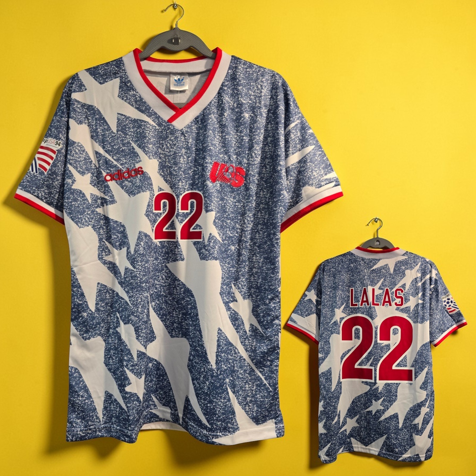 National Team USA Away - World Cup 1994 - Soccer - LALAS #22 - XL (Run Small)