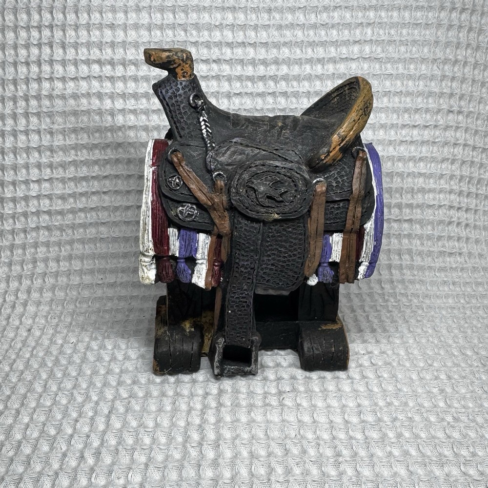 Southwestern Reflections Western Saddle Figurine Rustic Decor