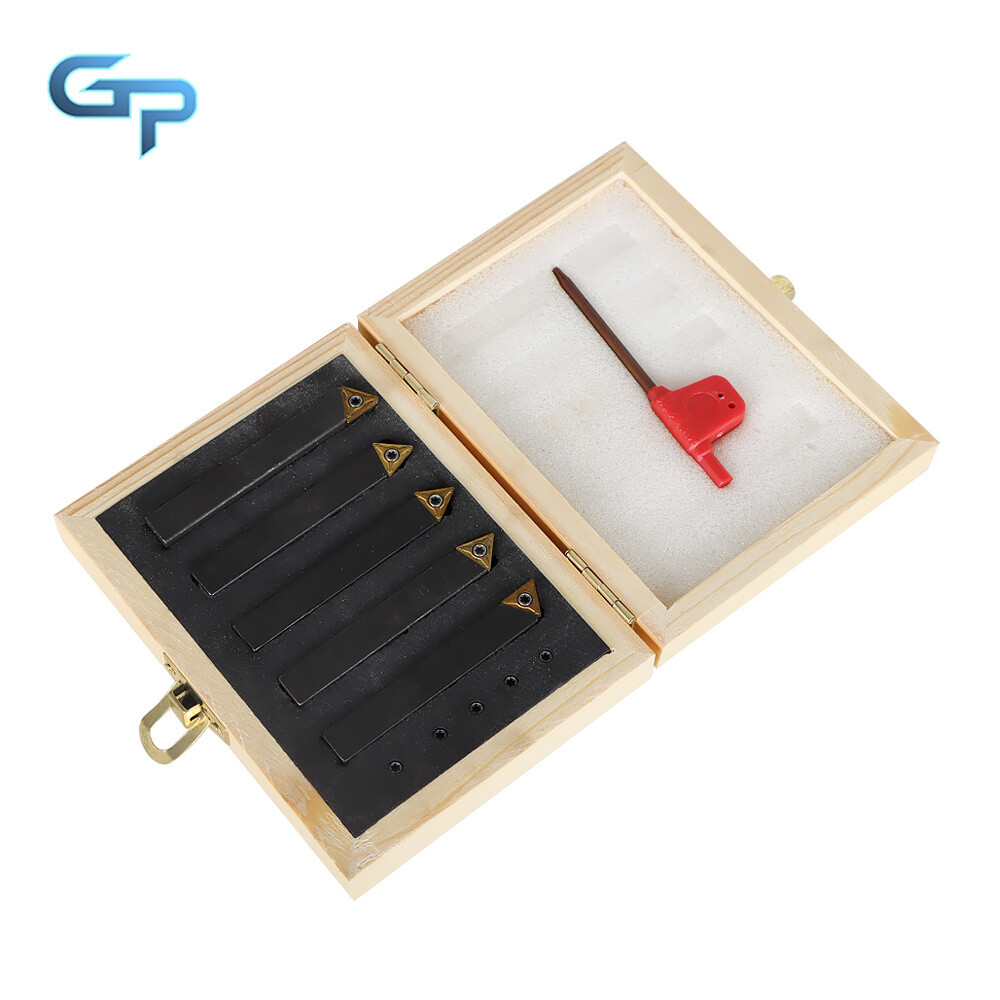 5Pack 3/8" Carbide Indexable Turning Tool Lathe Tool Bit With Carbide Inserts