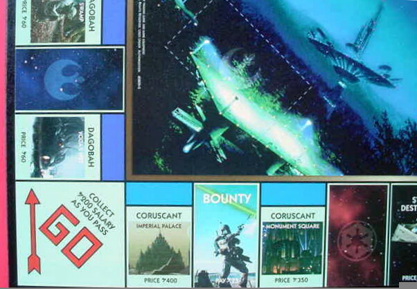 1997 Star Wars Monopoly Classic Trilogy Replacement Property Game Board
