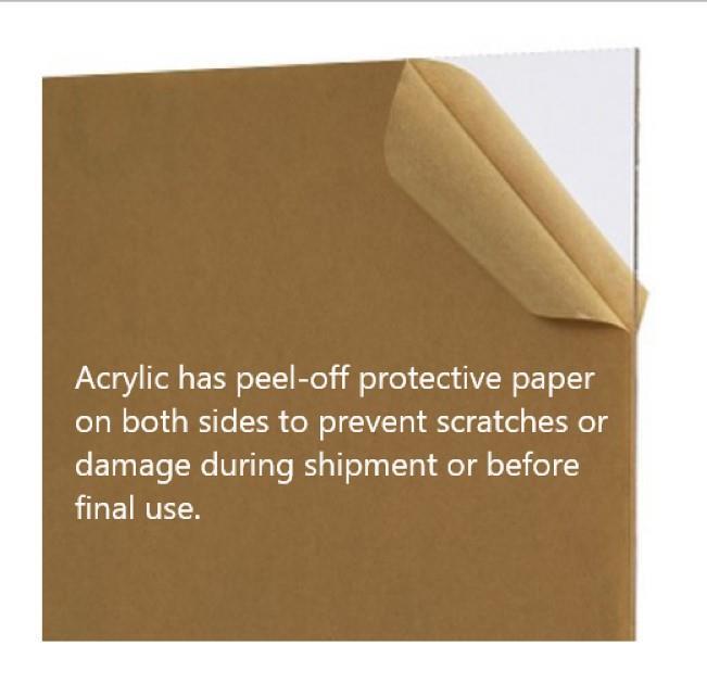 Clear Cast Acrylic Plexiglass Sheet 1/4” Thick (6 mm) Plastic - 1 Piece