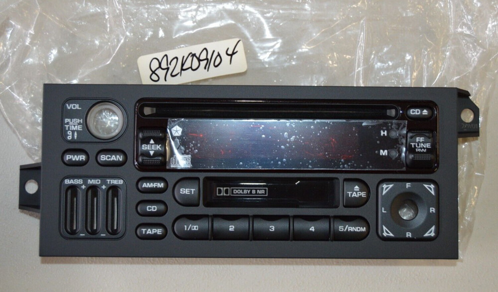 FACEPLATE For Chrysler 3 eq CD Cassette Player Radio Stereo 892K09104