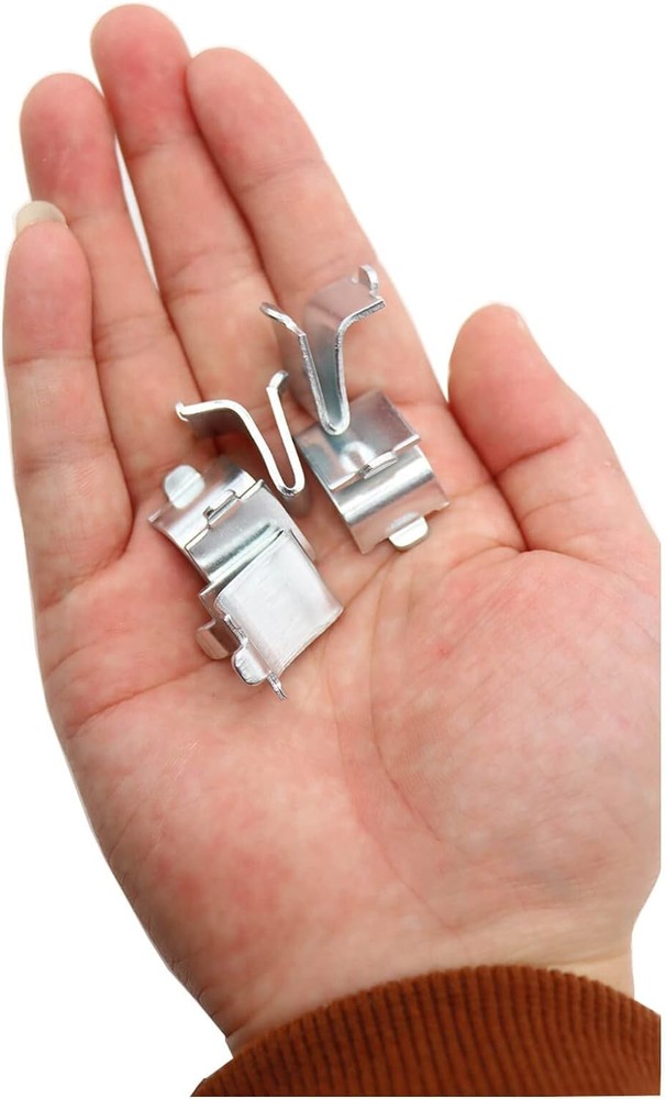 14 Pieces Silver Adjustable Steel Pilaster Shelf Clip Support,