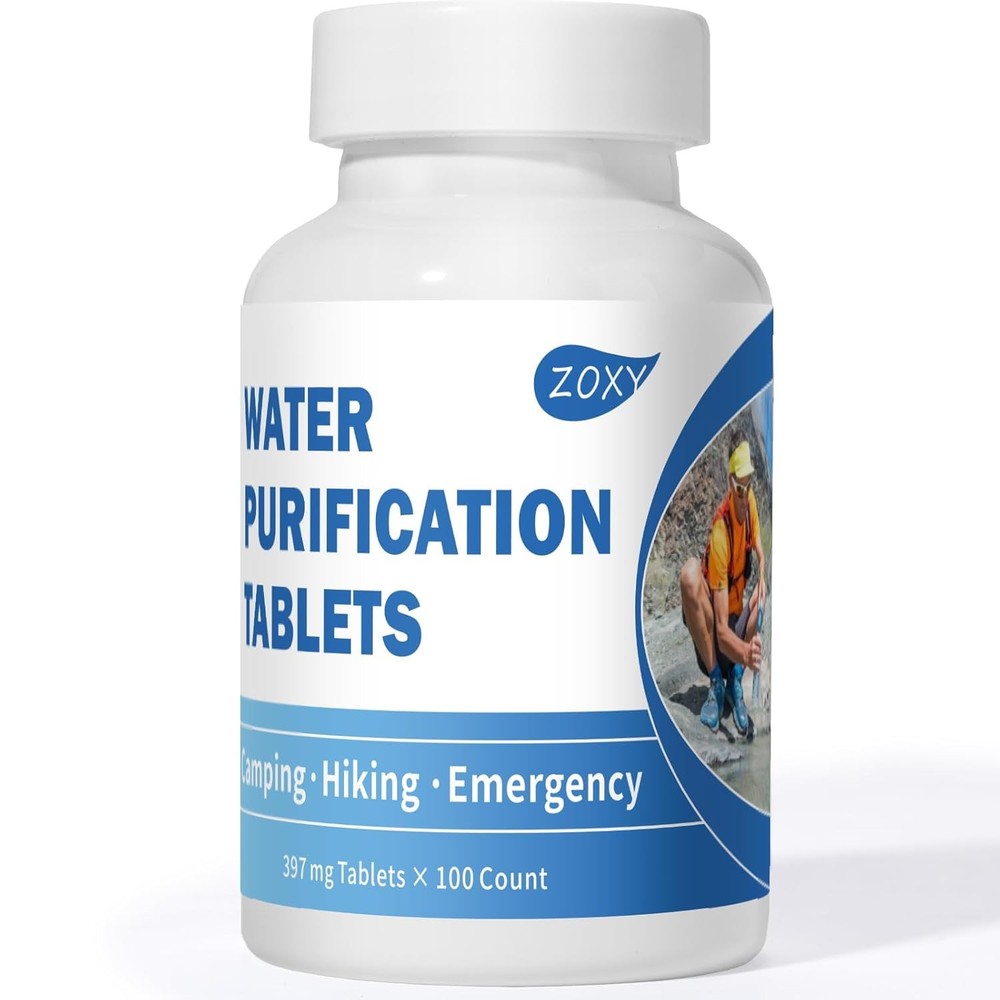 Water Tablets Purification for Drinking (100 Count) - Water Filtration System Su