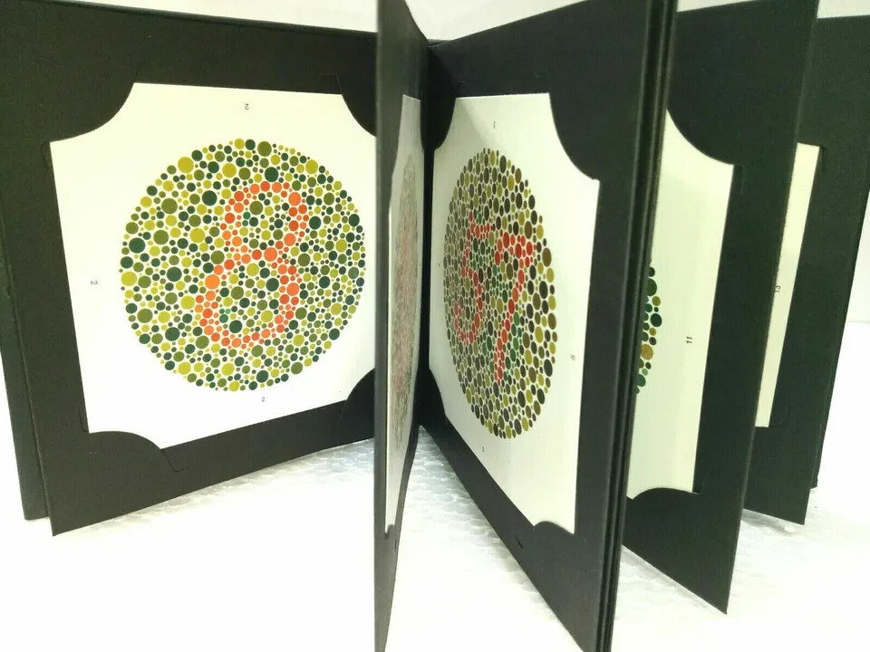 24 Plate Ishihara Test Book for Color Blindness Testing