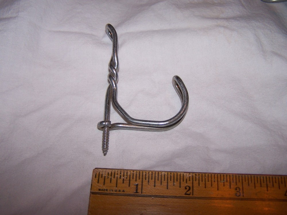Vintage Coat Hat HOOK Heavy Duty TWISTED Wire -