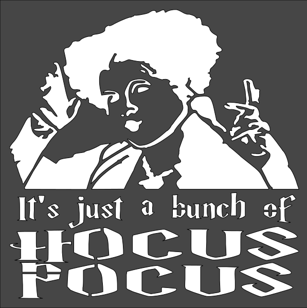 12"x12" Clear Plastic Stencil - Hocus Pocus Winifred (SD286)