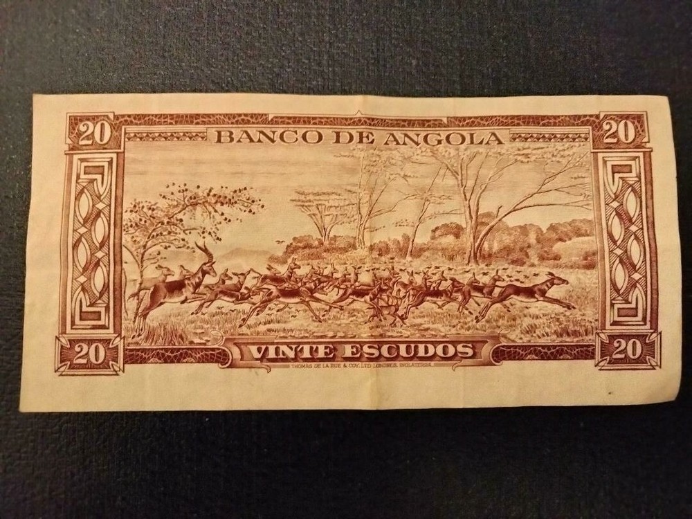 Angola USED 1956 20 Escudos Currency Note