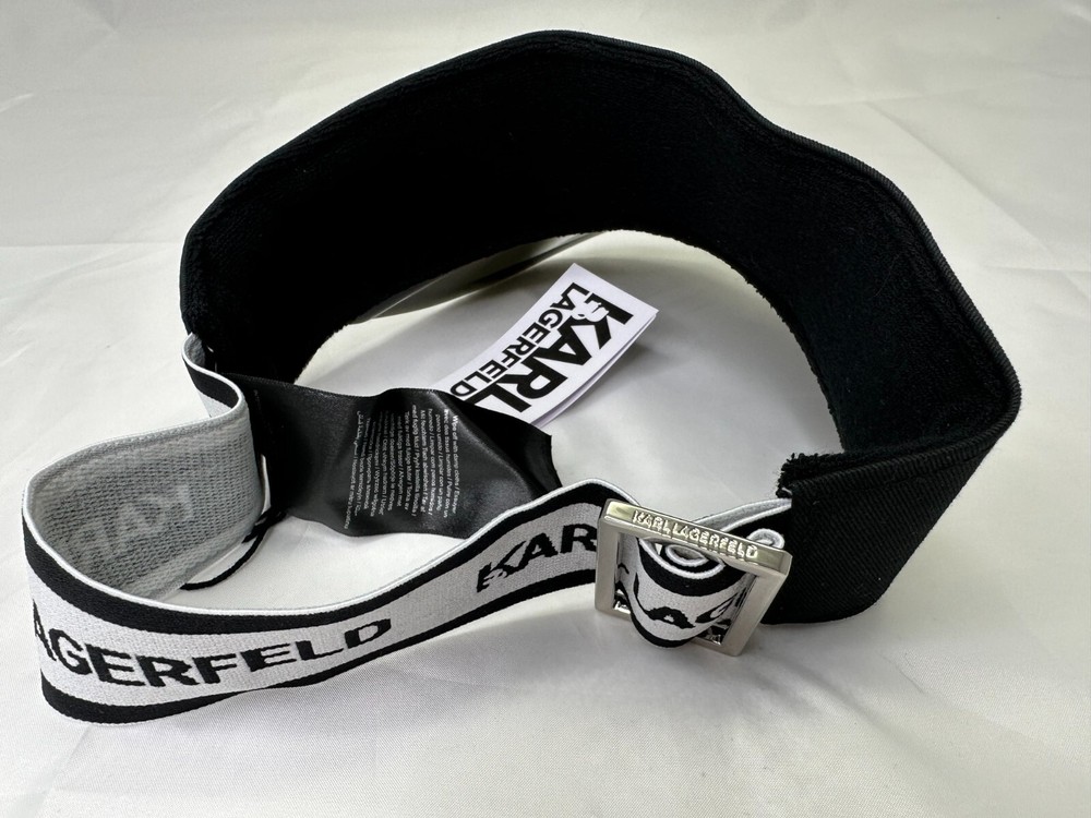 Karl Lagerfeld K/Ikonic logo-plaque visor hat