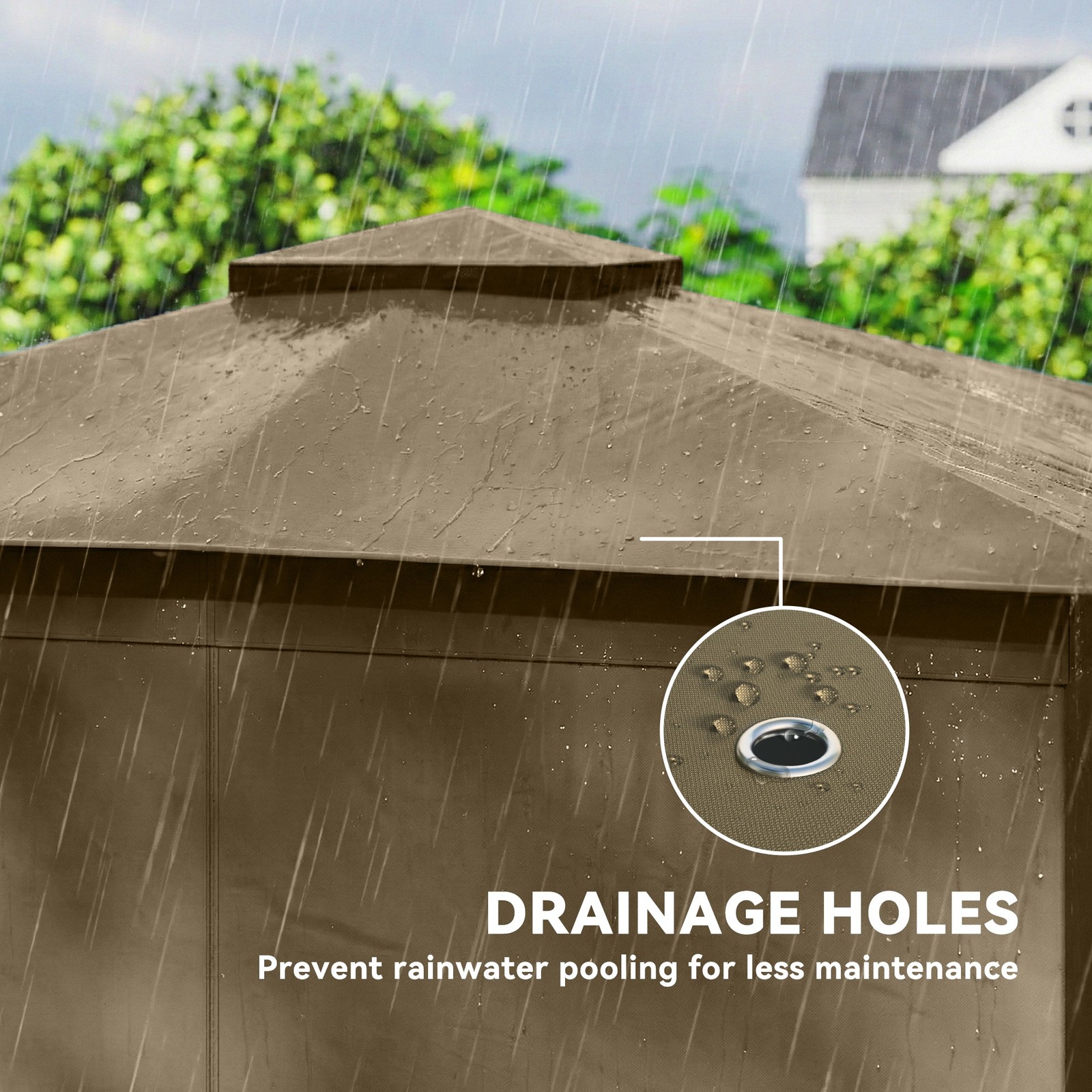 10' x 12' Outdoor Patio Gazebo, Double Roof Gazebo Canopy Shelter