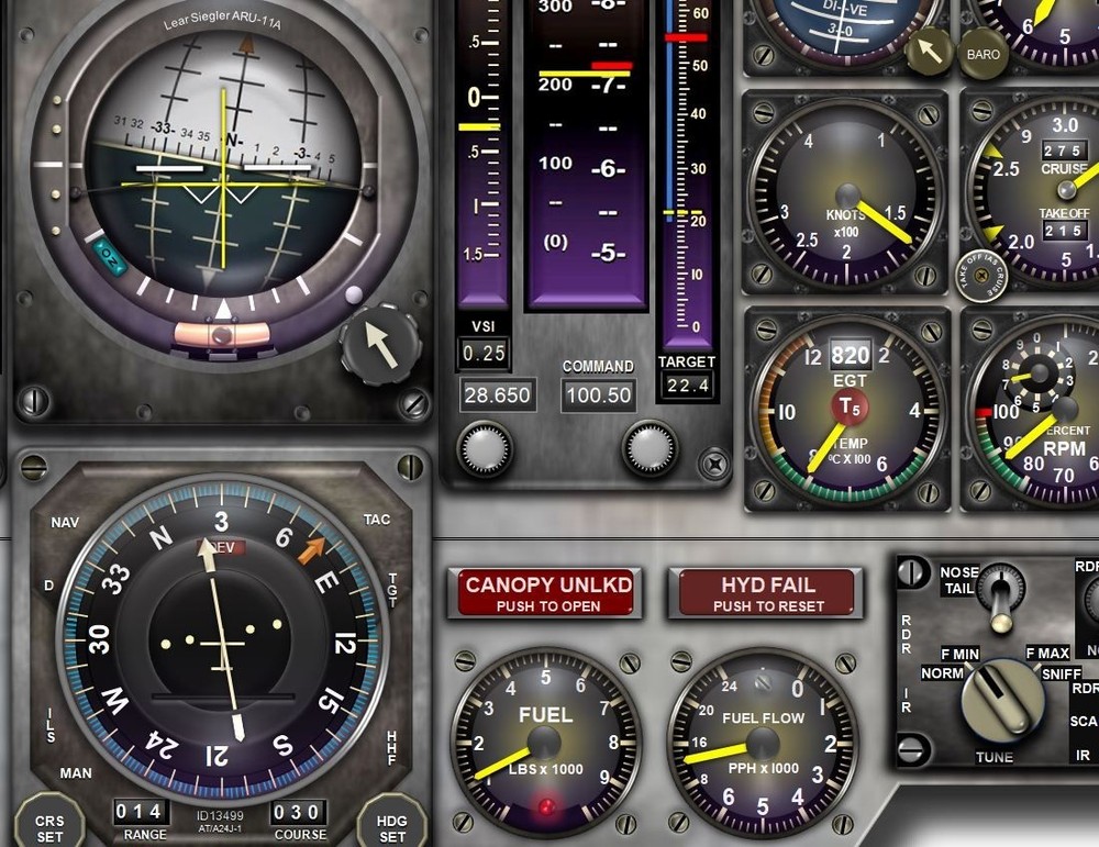 F106 DELTA DART 'SIX' COCKPIT instrument panel CDkit