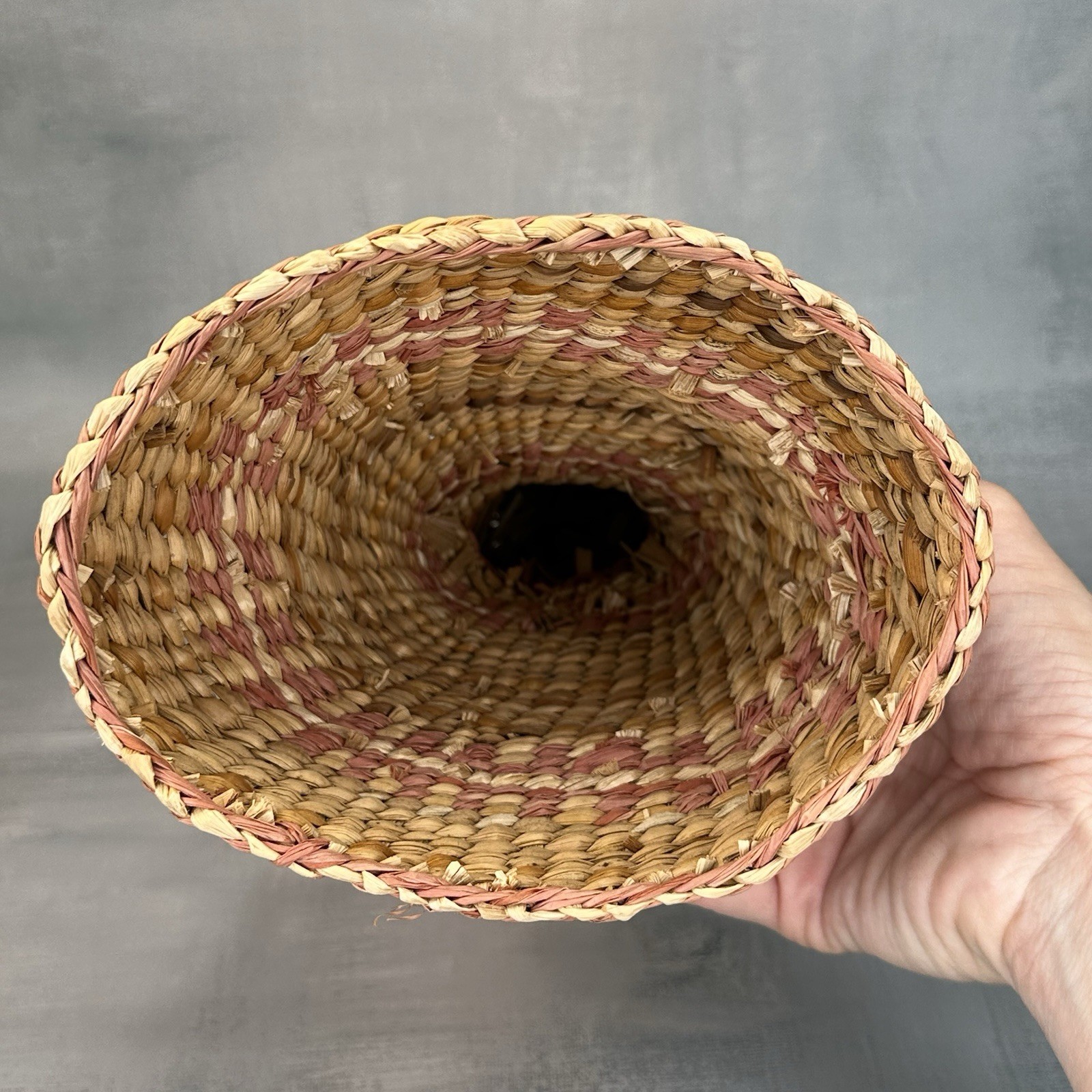 Vintage Native American Skokomish Basketry Basket Doll Woman Dress 13”