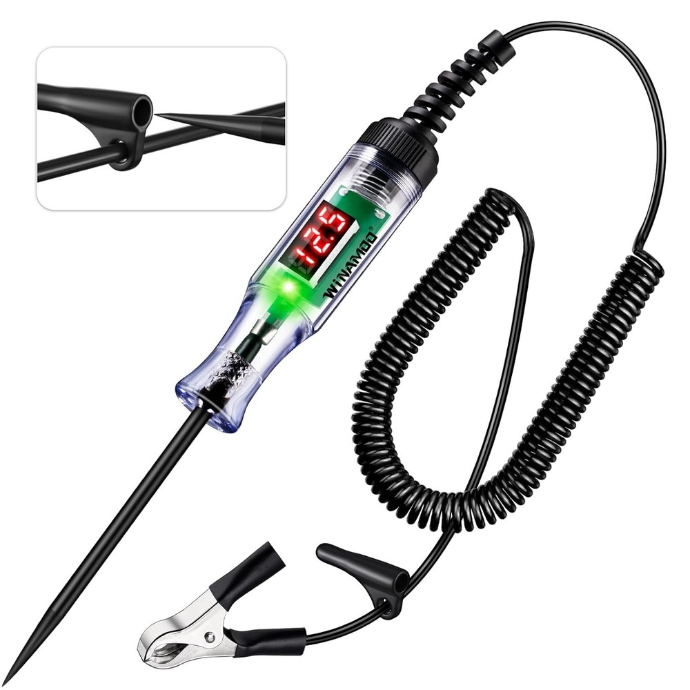 Durable Automotive Voltage Tester with Ergonomic Design & Certification 3-48V