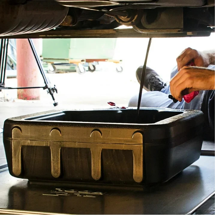 Oil Change Drain Container 16 Quart Large Pan leak-proof High Capacity Car Auto