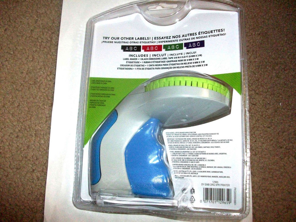 New Dymo 12965 Organizer Express Embosser label printer in sealed package