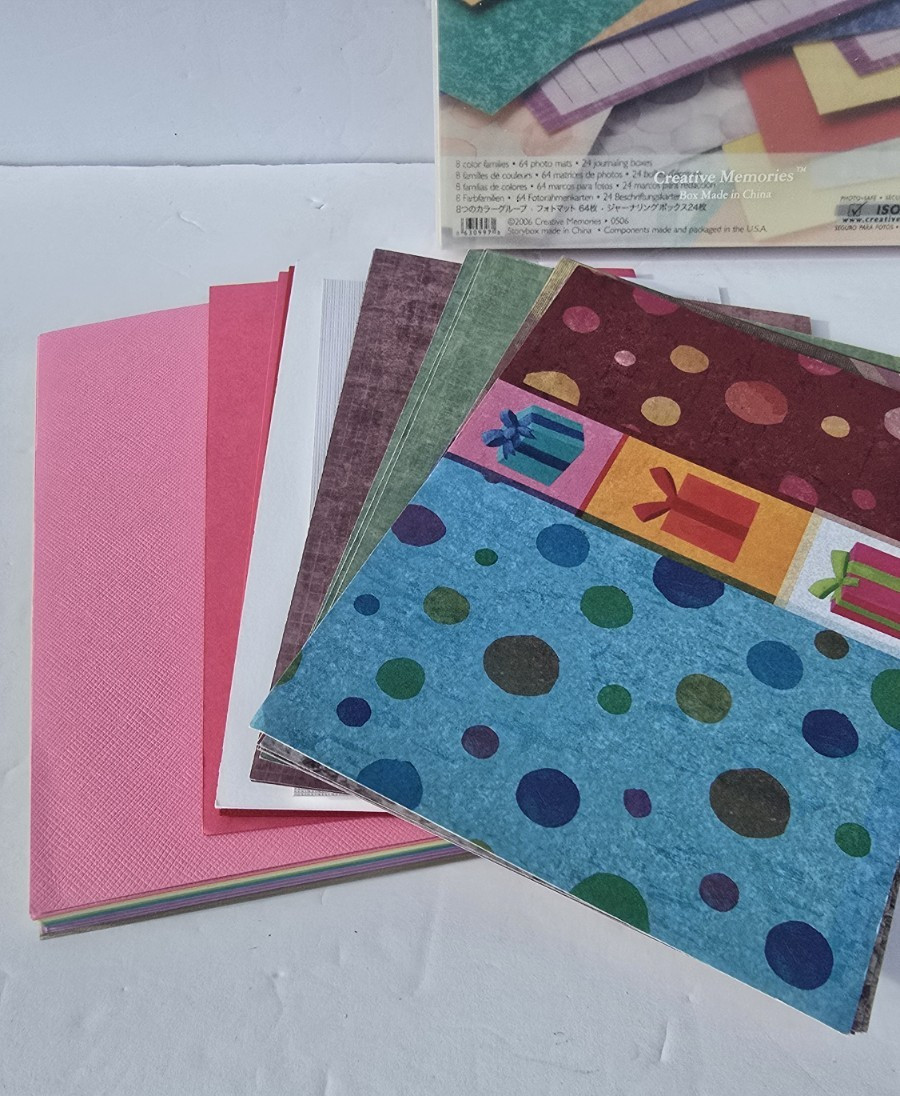 Paper Stack Sets- Pets School Flowers Pattern Solid Color New Open See Photos