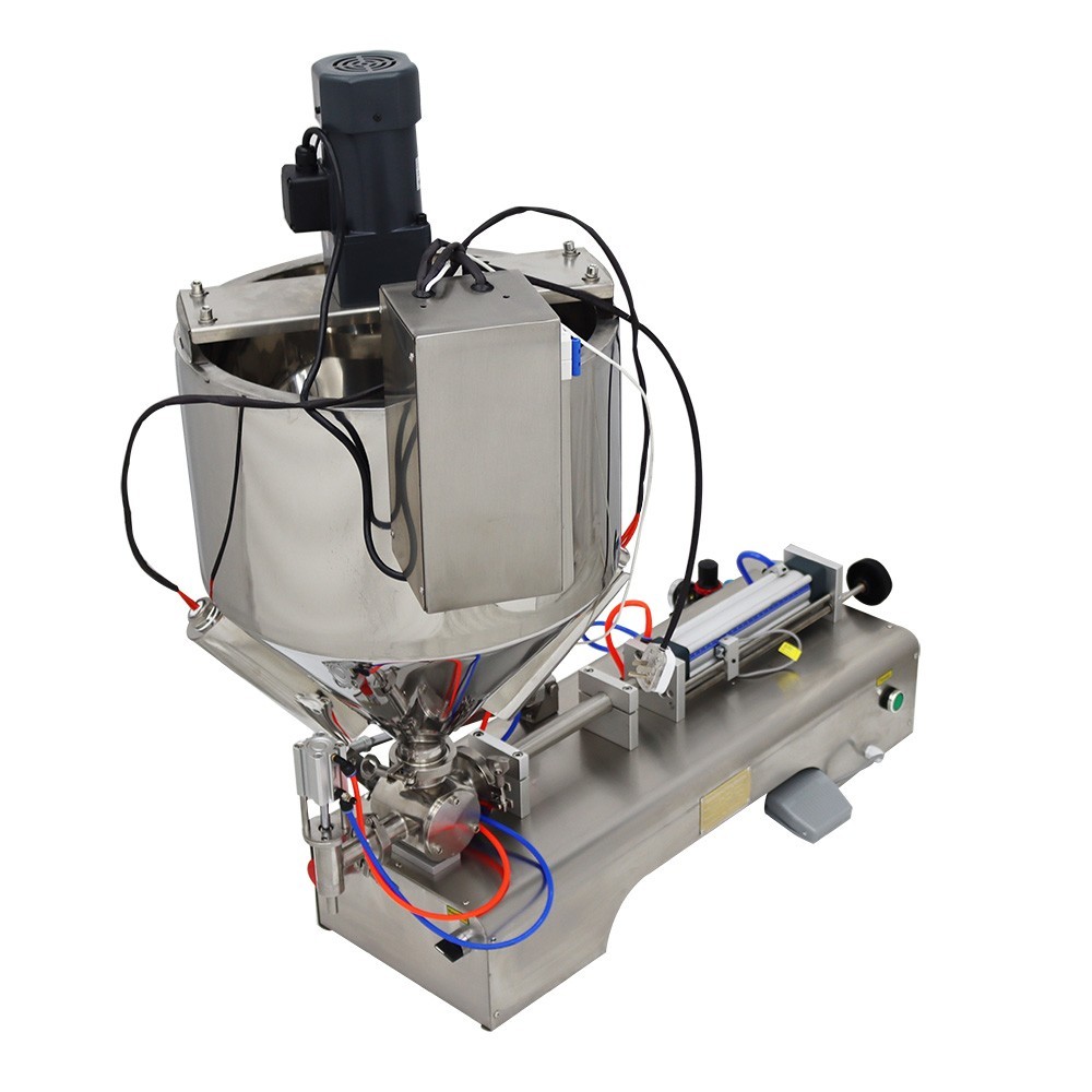 110V 5-50ml Single Head Stainless Paste Liquid Heating Stirring Filling Machine