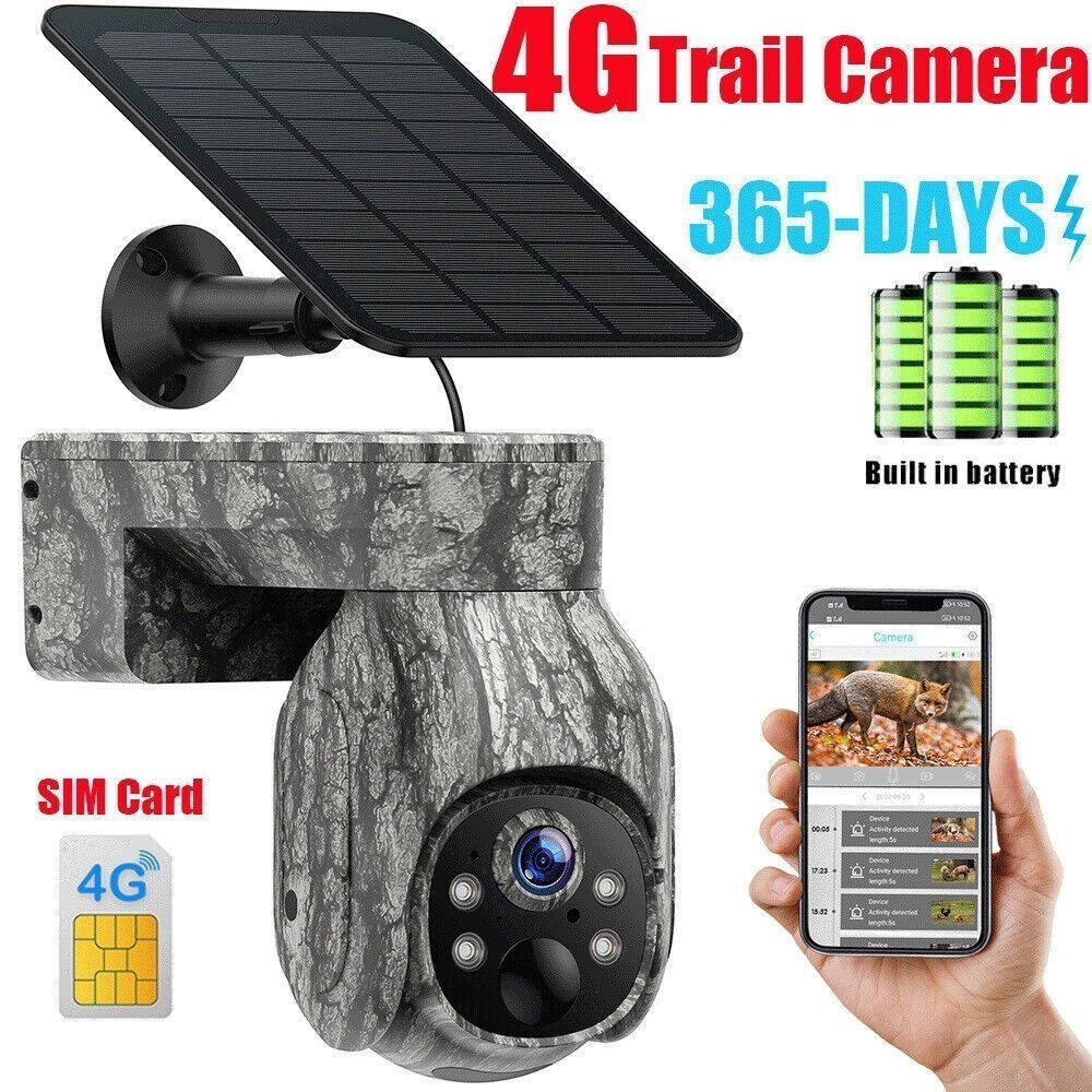 Campark 2K 4G LTE Cellular Solar Powered 360° PTZ Trail Camera Security Camera