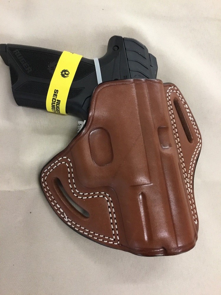 Leather Belt Holster  - RUGER Security 9  -  (# 6640)