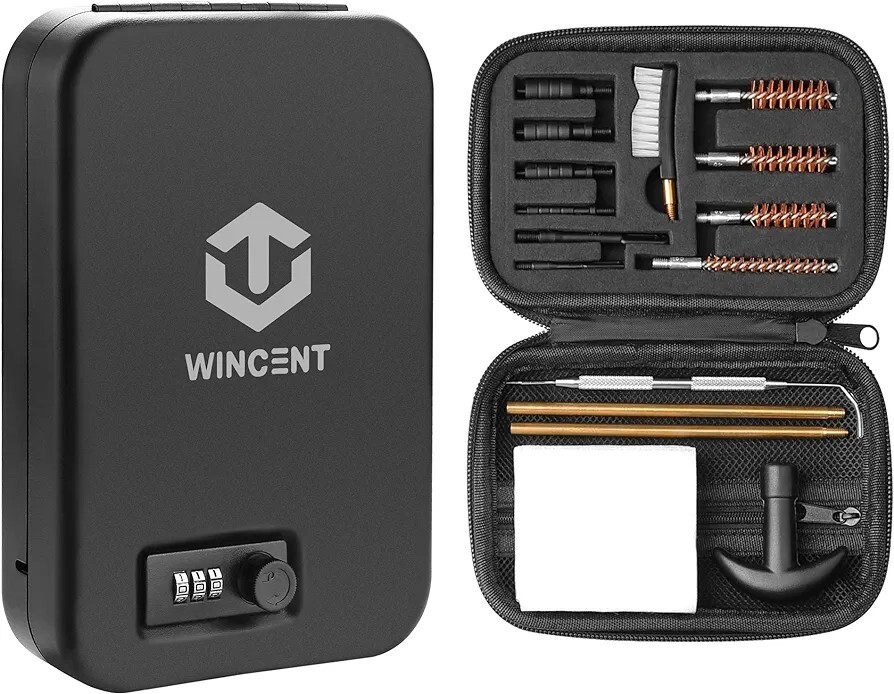 WINCENT Portable Gun Safe Combination Lock Box