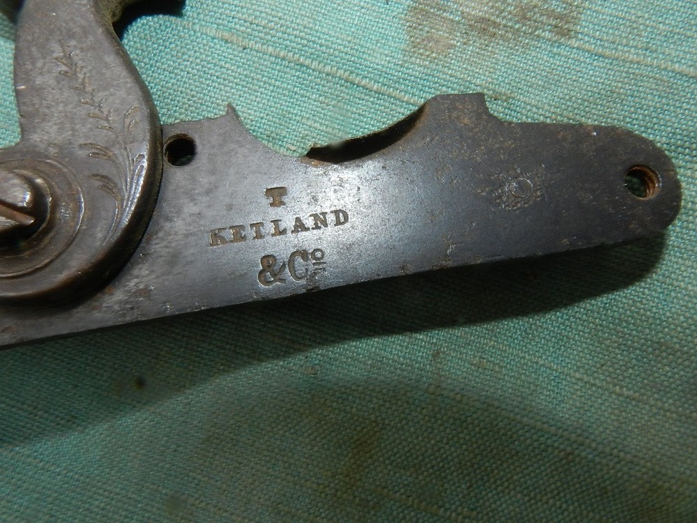 T. Ketland conversion percussion lock with engraved hammer