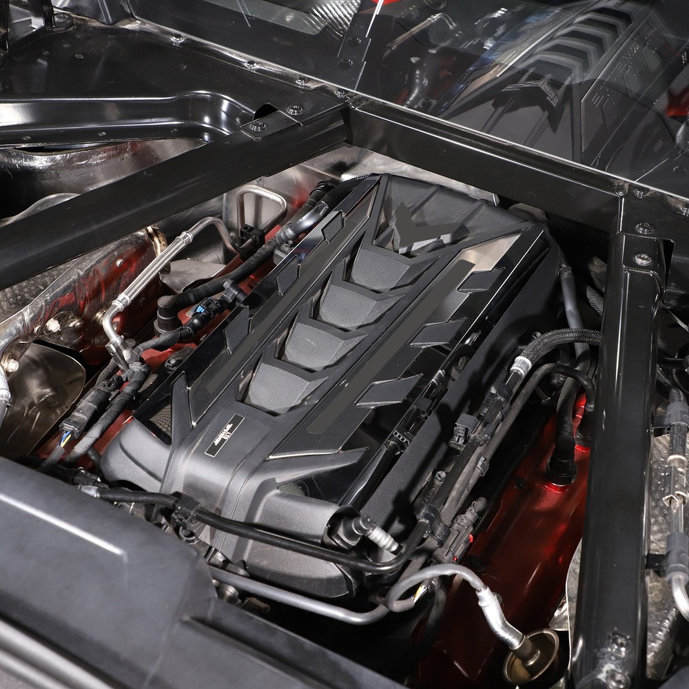 Silver Engine Hood Panel Cover Trim For Corvette C8 For Corvette C8 2020-2026