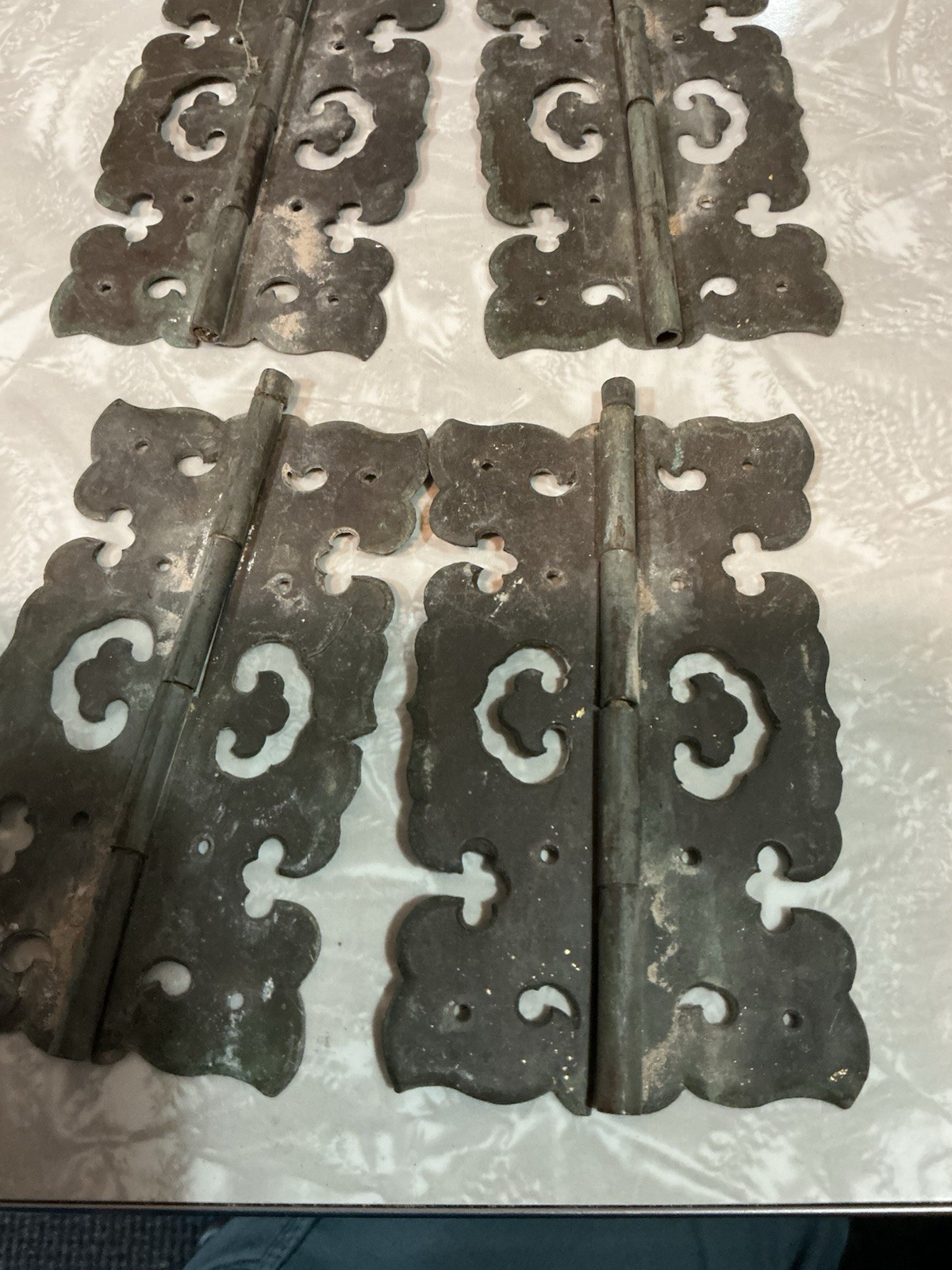 Original Antique 19th/20th Century Brass Period Hinges Spectacular! Priced pair