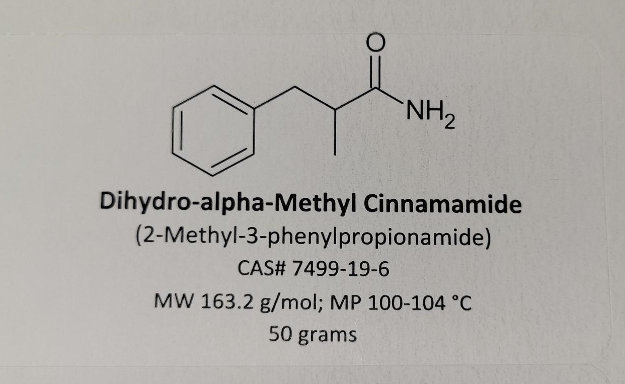 Dihydro-alpha-Methyl Cinnamamide (50 g) Saturated BR Derivative [CAS# 7499-19-6]