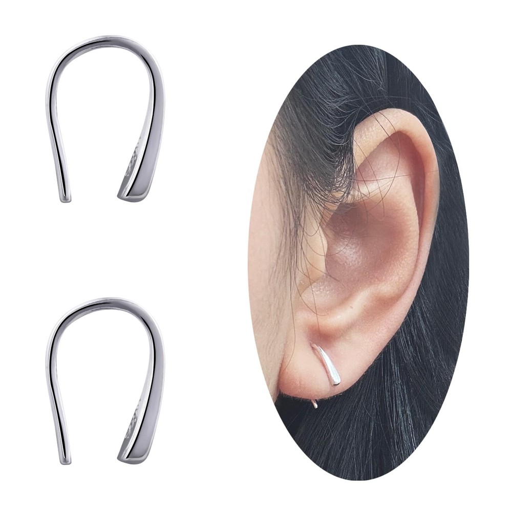 Tiny Pull Through Earrings Small Threader Earrings S999 Sterling Silver Earri...
